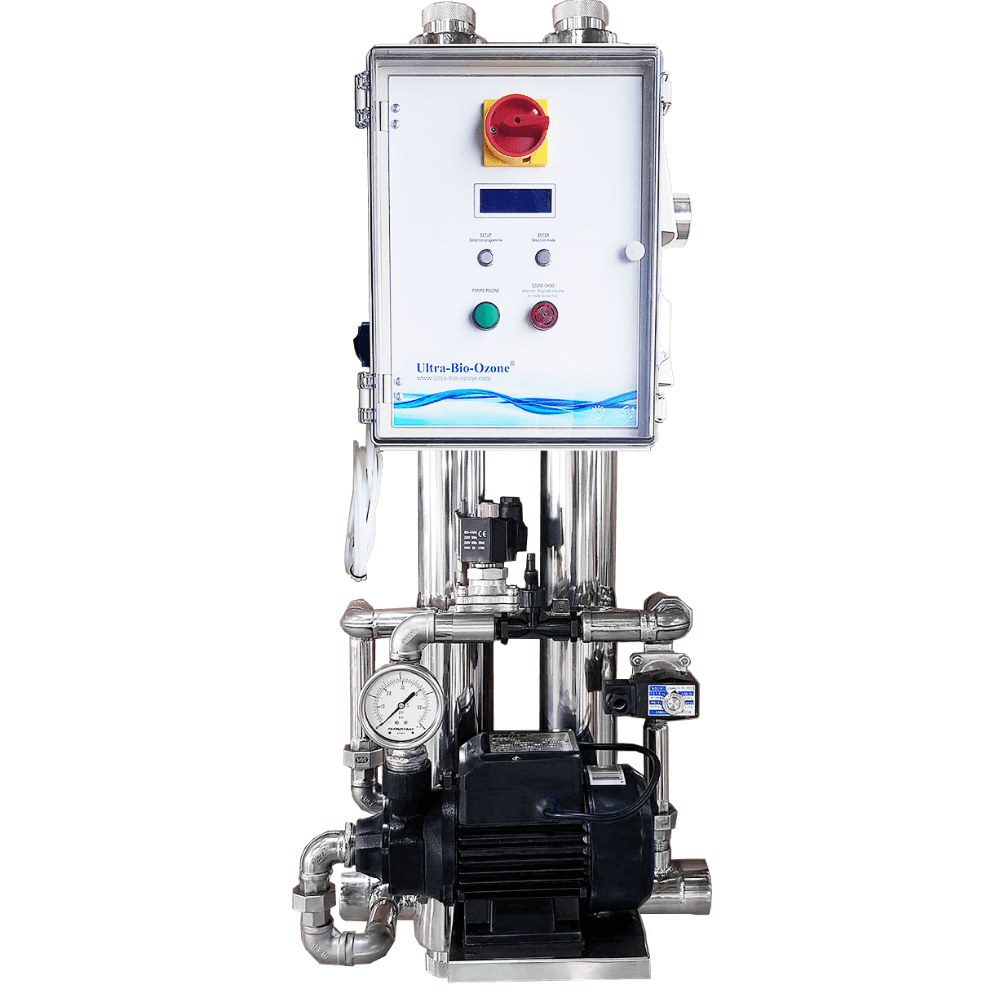 Swimming pool water treatment wall mounting